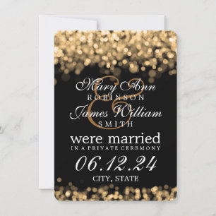 Faire-part Mariage / Elopement Lumières Or