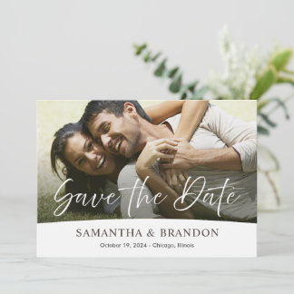 Faire-part mariage Enregistrer la carte Date avec