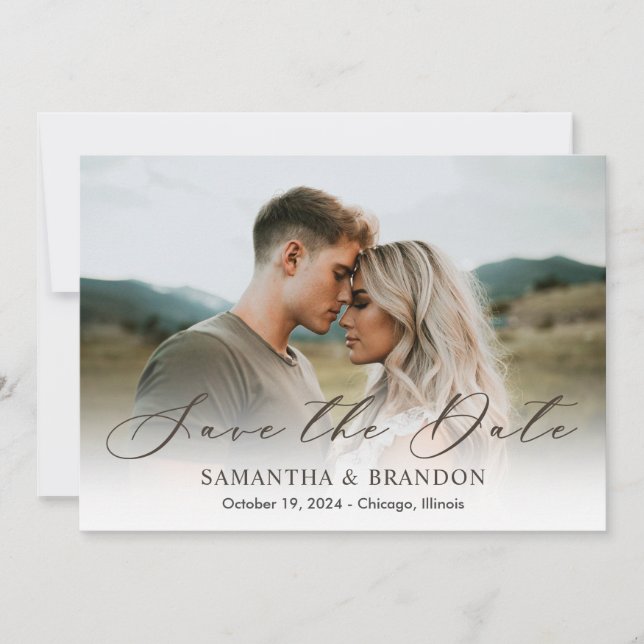 Faire-part mariage Enregistrer la carte Date avec  (Devant)