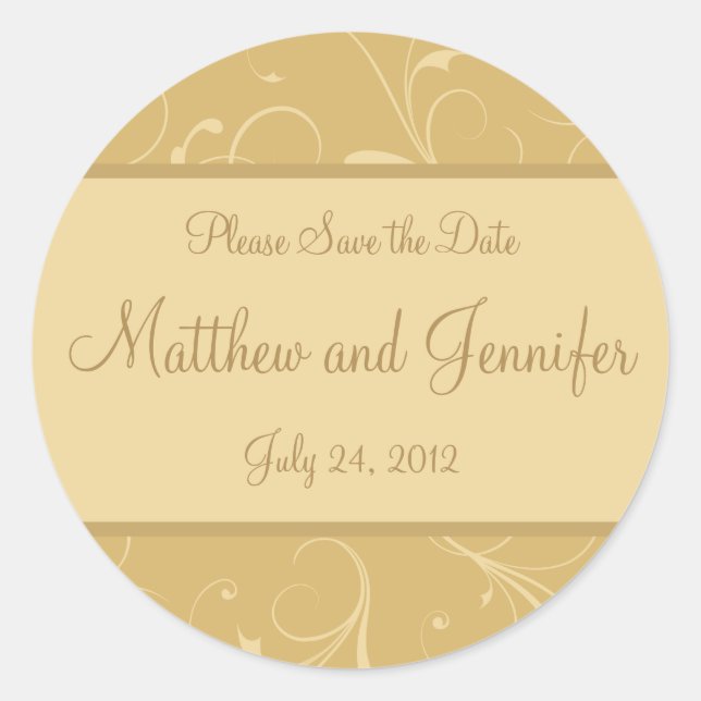 Faire-part mariage Enregistrer le sticker de date (Devant)