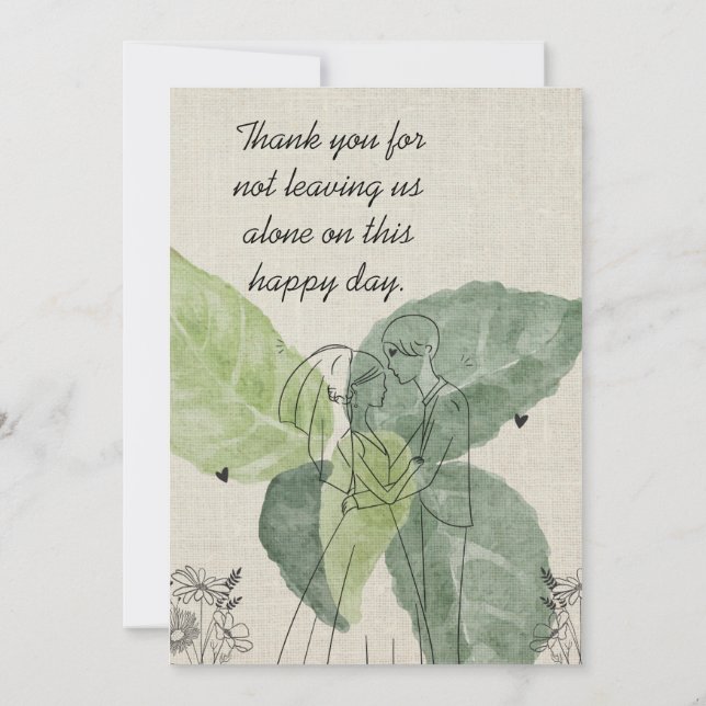 Faire-part Mariage Floral Rustique Vintage (Dos)