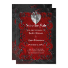 Mariage gothique halloween enregistrer la date inv