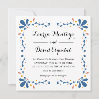 Faire-part Mariage mexicain Talavera