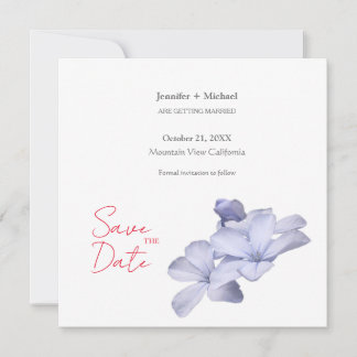 Faire-part Mariage Minimaliste Calligraphie Florale