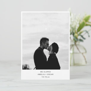 Faire-part Mariage minimaliste moderne noir et blanc