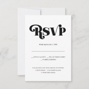 Faire-part Mariage minimaliste moderne RSVP Typographie les