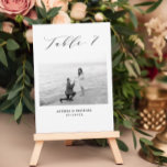 Faire-part Mariage minimaliste Tableau 7 Numéro et images car<br><div class="desc">Une autre façon de montrer vos numéros de table mariage. Conçu pour correspondre à la collection "Mariage Essentials - Classic". Ce modèle comprend 1 photo qui pourrait être quand vous étiez enfants ou en couple, tableau 7 dans. classique de typographie de script élégant, les noms de couple et la date...</div>