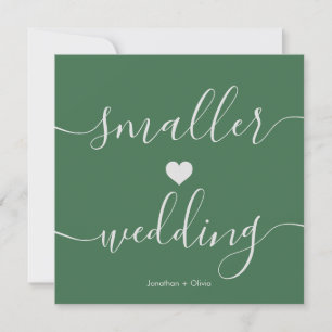Faire-part Mariage Petit et Élégant en Vert Simple
