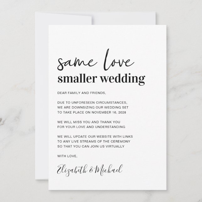 Faire-part Mariage Petit et Simple (Devant)