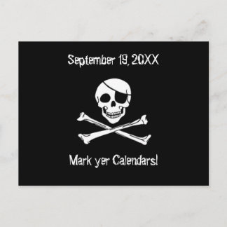 Faire-part Mariage pirate Enregistrer la date Carte postale