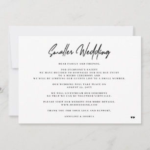 Faire-part Mariage plus petit élégant minimal réduction de la