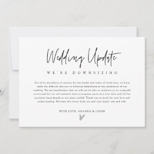 Faire-part Mariage Réduction, Changement de Mariage Moderne,