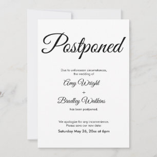 Faire-part Mariage reporté simple et élégant