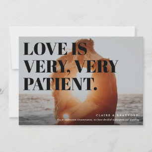 Faire-part Mariage repoussé audacieux et effronté typographiq