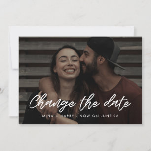 Faire-part Mariage typographie moderne Changer la date
