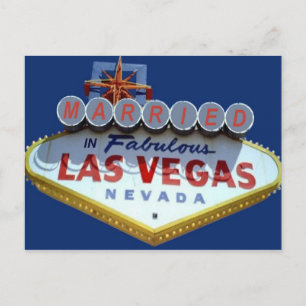 Faire-part MARIÉ À Fabulous Las Vegas Carte postale