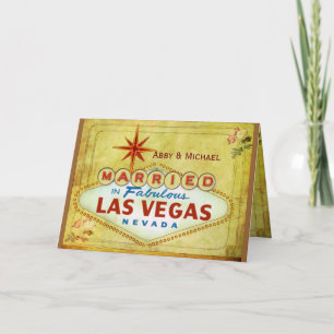 Faire-part Marié à Las Vegas fabuleux - cru