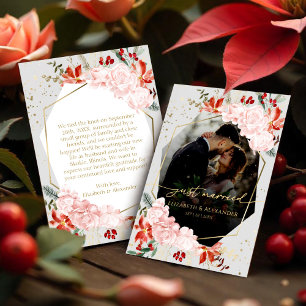 Faire-part marié Mariage d'hiver photo personnalisée