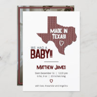 Maroon Herringbone Fabriqué au Texas Photo Baby An