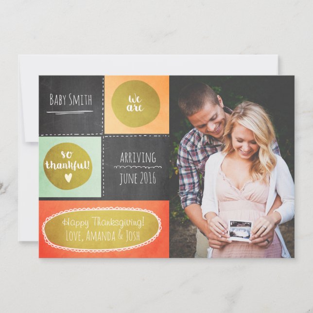 Faire-part Marque d'automne de la grossesse de l'action de gr (Devant)