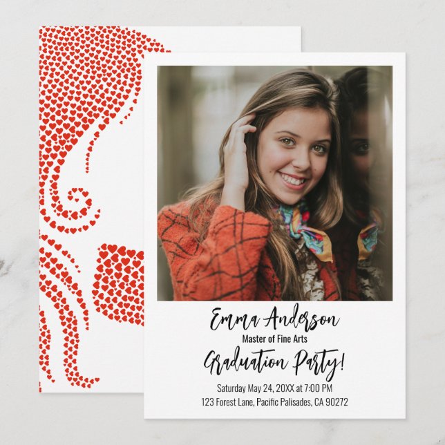 Faire-part Master of Fine Arts Graduation Party (Devant / Derrière)