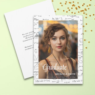 Faire-part Mathématiques élégantes Photo College Graduation