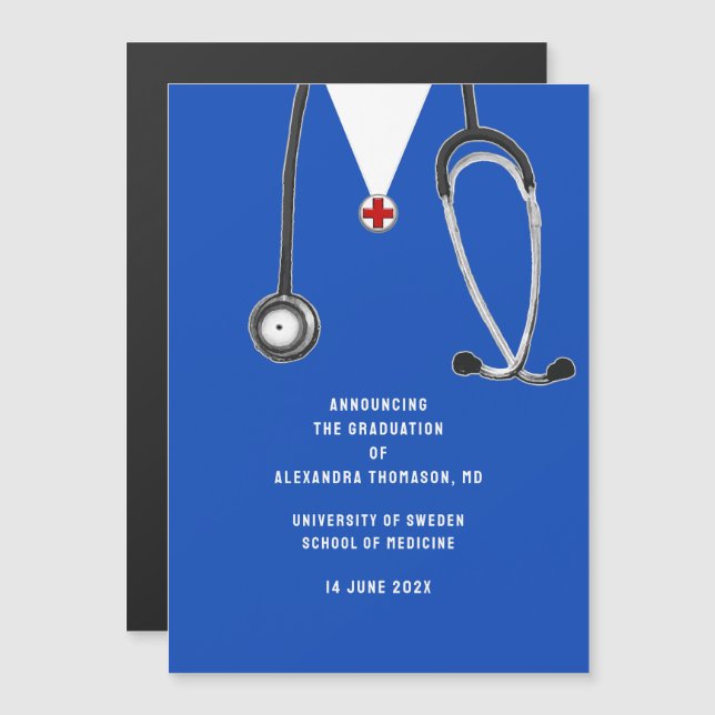 Faire-part Médicale d'études supérieures (Devant / Derrière)