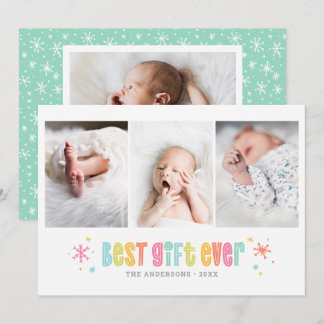 Faire-part Meilleur cadeau de vacances photos multiples naiss