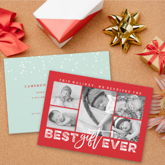 Faire-part Meilleur cadeau Ever Grunge Typographie Nouveau bé