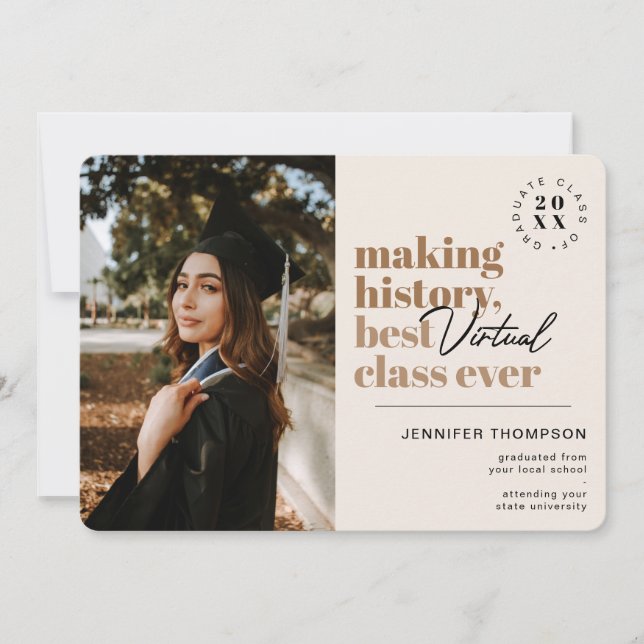 Faire-part Meilleur cours virtuel moderne (Devant)