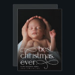 Faire-part Meilleur Noël Jour férié<br><div class="desc">Partagez les nouvelles de votre bébé de saison de vacances avec ces cartes de faire-part de naissance élégantes et festives avec une photo carré avec "meilleur Noël jamais" superposé en lettres blanches. Personnalisez avec le nom et les statistiques de naissance de votre enfant, et ajoutez une photo supplémentaire à l'arrière....</div>