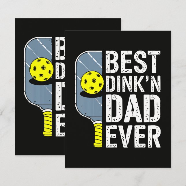 Faire-part Meilleur Papa Dink'N Ever Pickleball (Devant / Derrière)