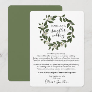 Faire-part Même amour vert botanique Mariage plus petit Réduc