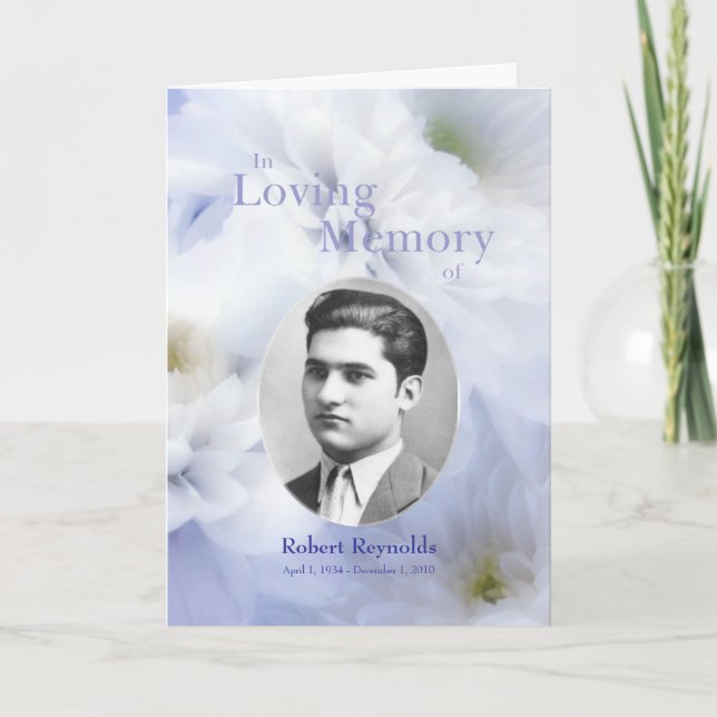 Faire-part Memorial Card (Devant)