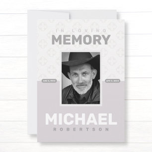 Faire-part Memorial Celebration Of Life Photo Funeral Service