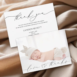 Faire-part Merci photo bébé message de naissance