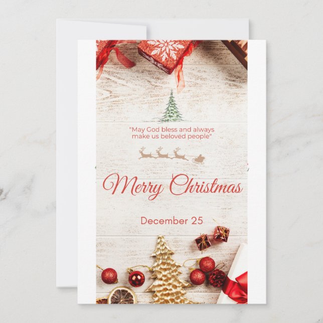 Faire-part Merry christmas (Devant)