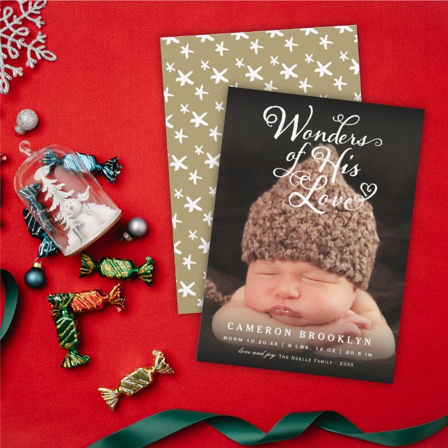 Faire-part Merveilles de son amour Naissance religieuse de No (Créateur téléchargé)