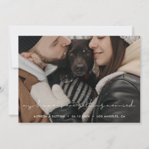 Faire-part Mes humains se marient Photo pour animaux de compa