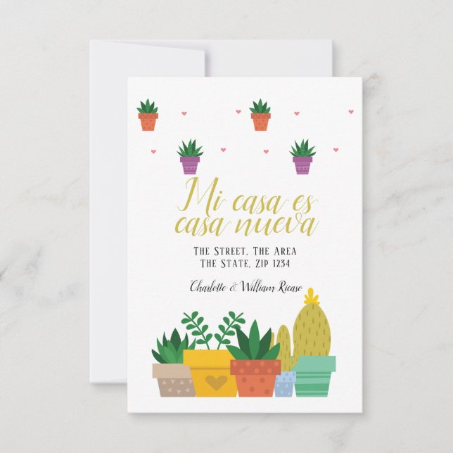 Faire-part Mi casa es casa nueva Nouvelle adresse (Devant)