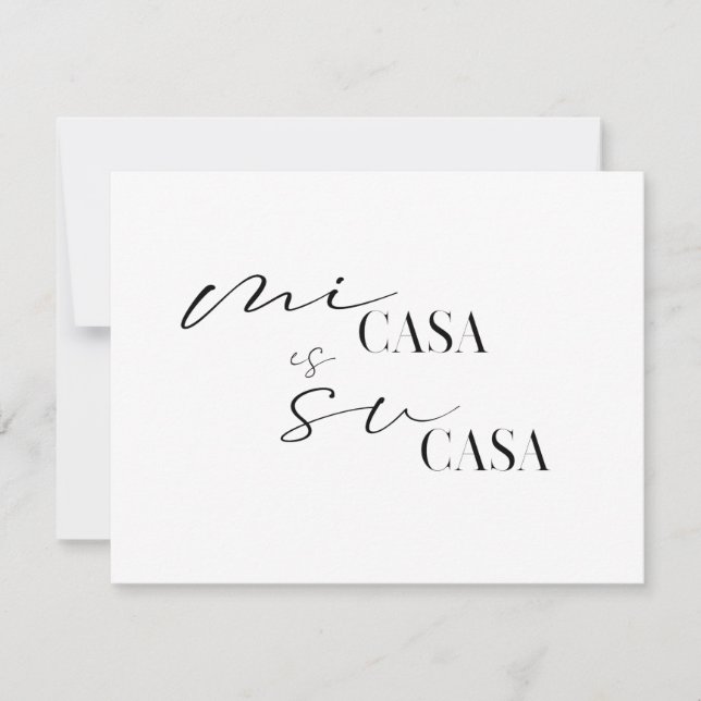 Faire-part Mi Casa Su Casa Nouvelle Maison Nous avons déménag (Devant)
