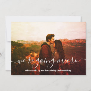 Faire-part Micro Mariage Réduction de taille Photo Script Sim