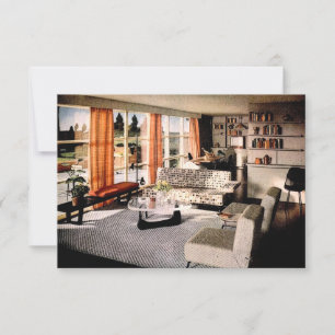 Faire-part Mid Century Moderne Nouvelle maison et changement