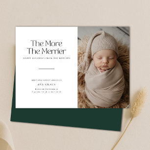 Faire-part Minimal Plus La Naissance Du Bébé De Noël Plus Mer