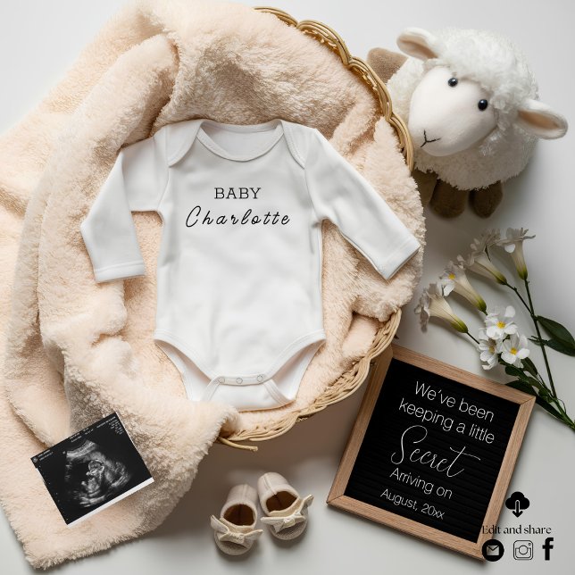 Faire-part minimale de grossesse non sexiste (Créateur téléchargé)