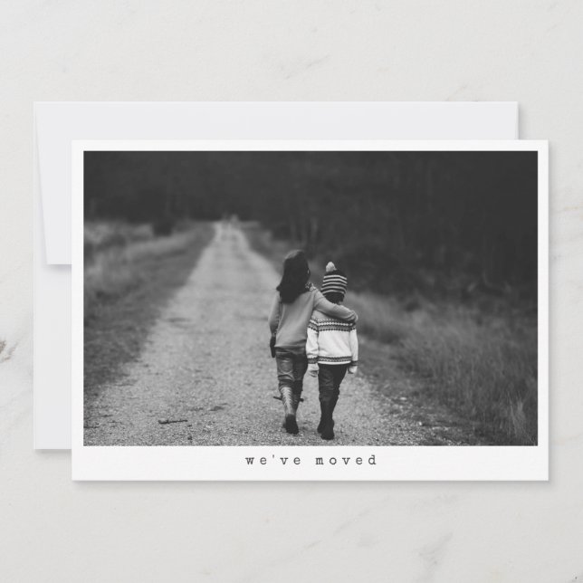 Faire-part Minimalist Photo We Moved New Home Address (Devant)