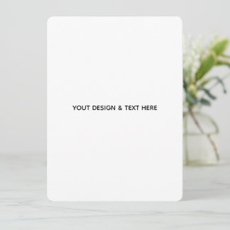 Faire-part Minimaliste Blanc Élégant pour Toutes les Occasion