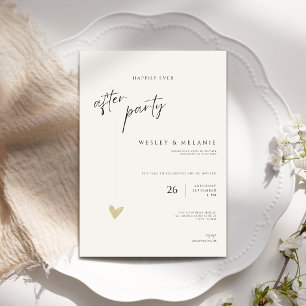Faire-Part Minimaliste de Fête Fête de Mariage Heu