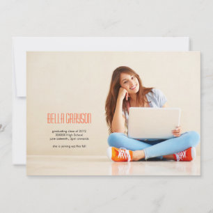 Faire-part minimaliste d'obtention d'un diplôme ph