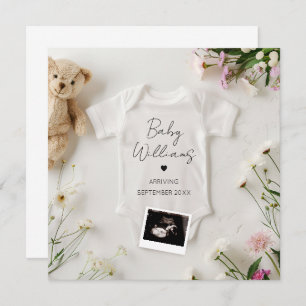 Faire-part minimaliste moderne de grossesse